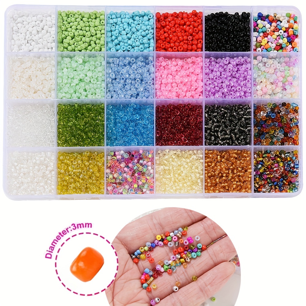 Glass Seed Beads About 24 Colors Loose Seed Beads Kit - Temu