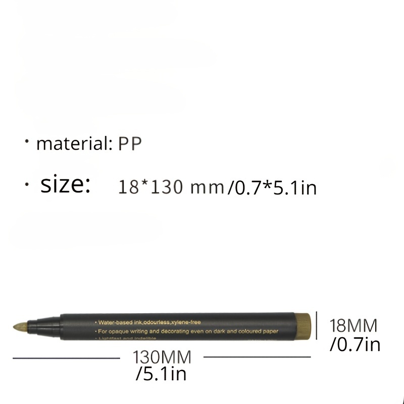Metallic Marker Pens-10pcs Double-headed Metallic Marker Pen Set For Black  Paper, Rock Painting, DIY Photo Album, Wood, Eggs, Metal, Glass Materials