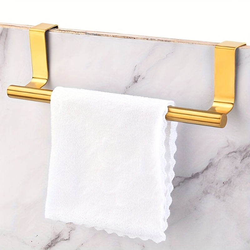 Bathroom Kitchen Cabinet Hand Towel Rack Over Door Towel Bar Hanging Holder