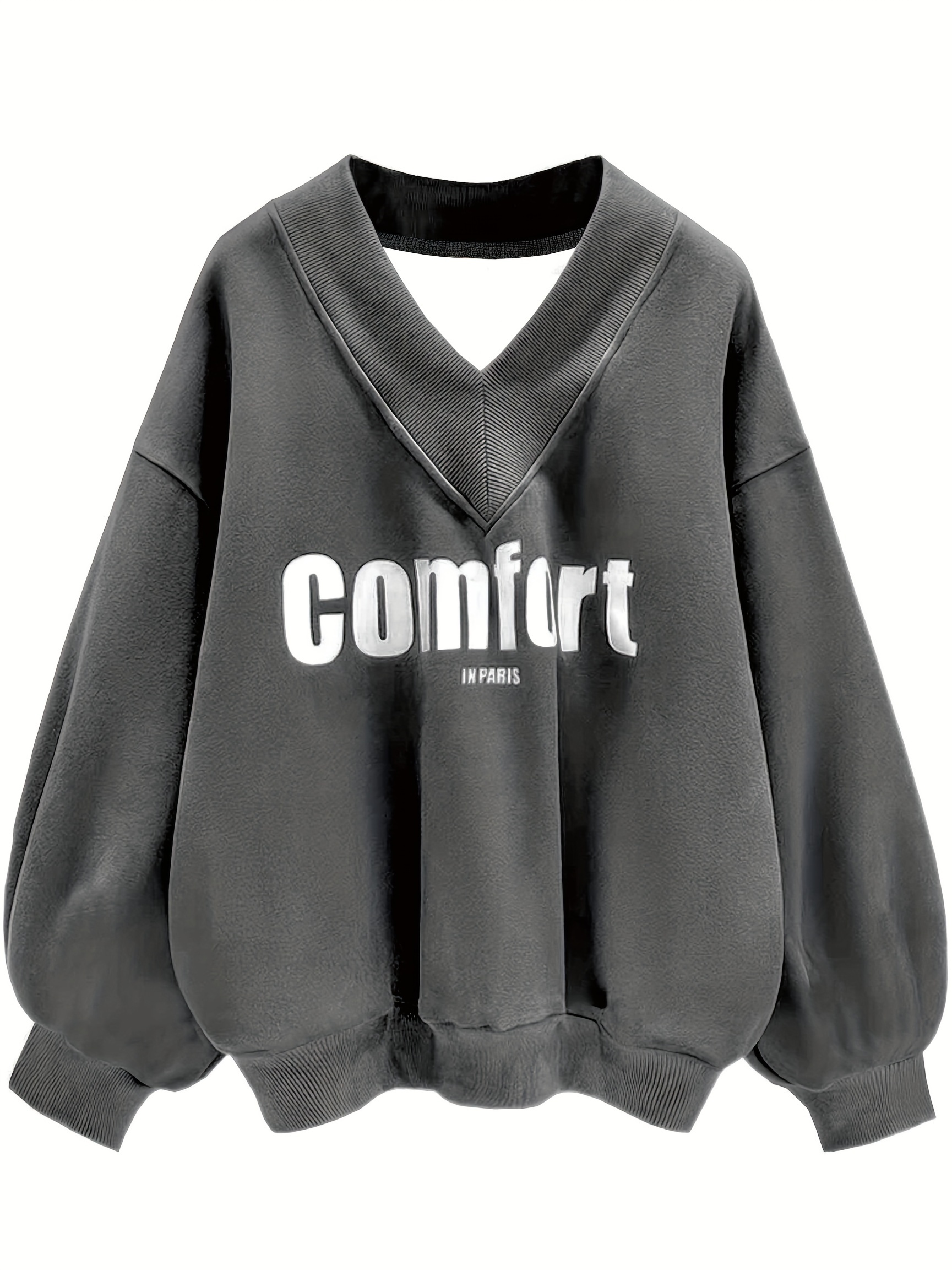 TQWQT Men's Oversized Pullover Letter Print Graphic Hoodies Long Sleeve  Casual New York Sweatshirt with Pocket Dark Gray L 