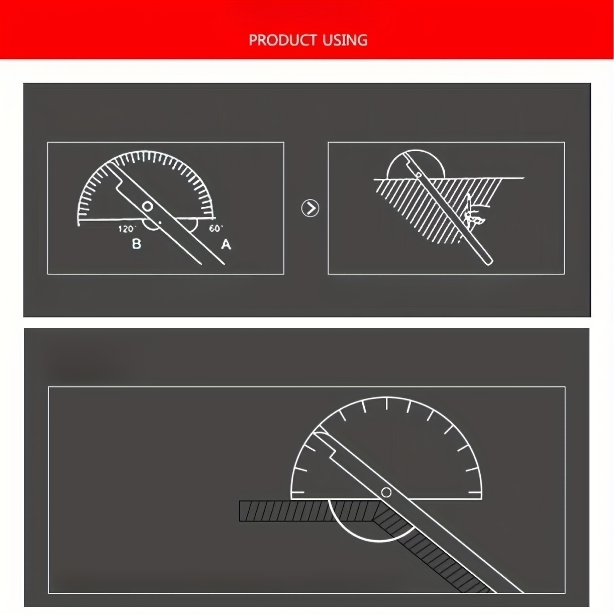 Angle Square 180 Degree Protractor Angle Square Stainless Temu New