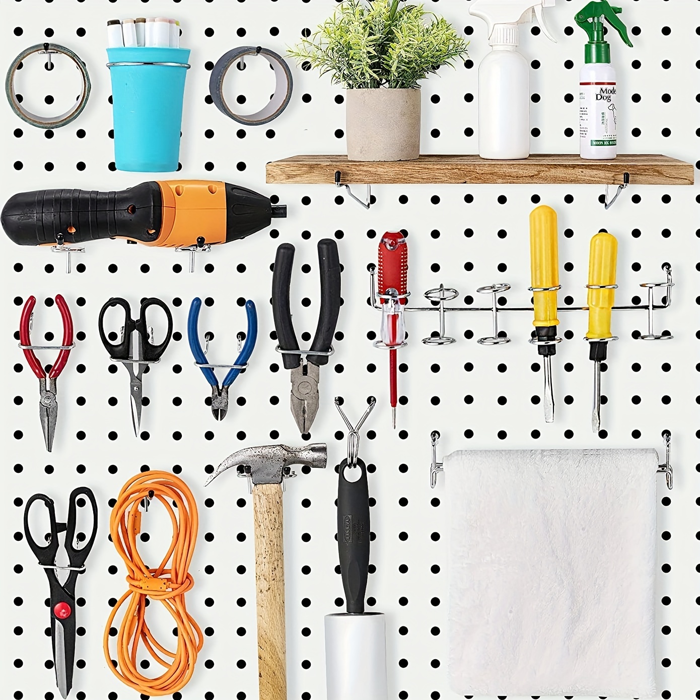 Perforated Board Hook Organizer Kit Pegboard Storage - Temu