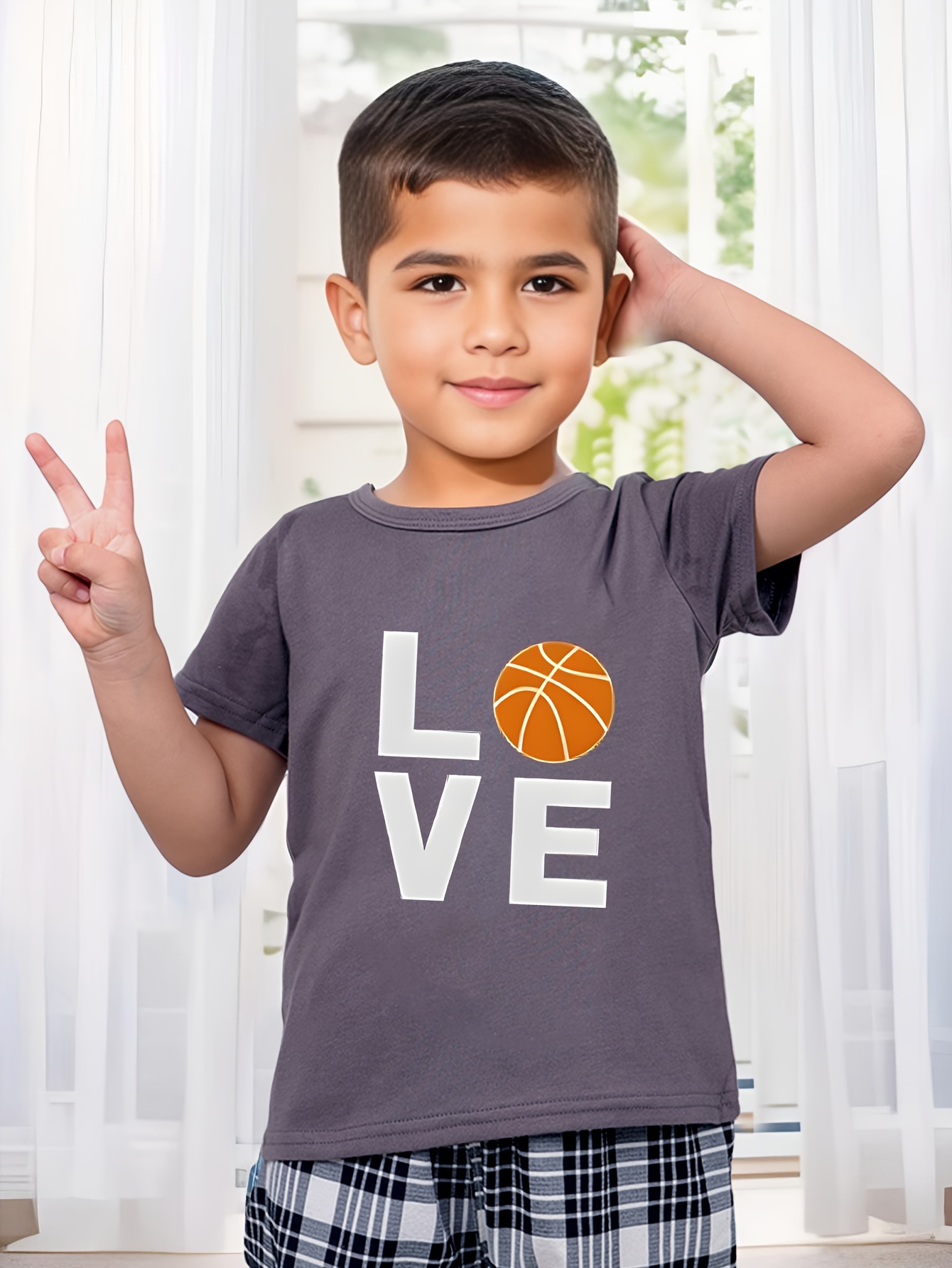 Camisetas niños love baloncesto niños y