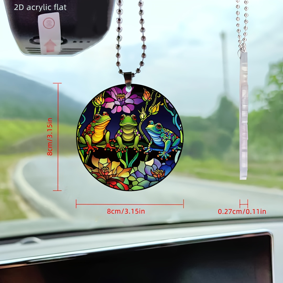 2d Frog Acrylic Pendant, Auto Accessories, Interior Rearview