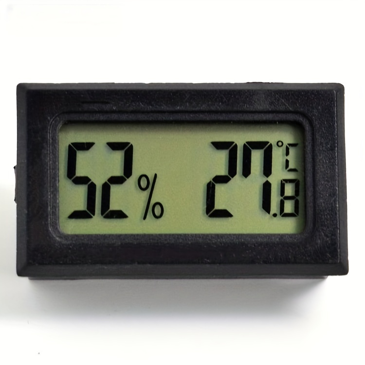 Round Electronic Temperature And Humidity Meter Reptile Electronic  Temperature And Humidity Meter Acrylic Box Climbing Box Thermometer Wireless  - Temu