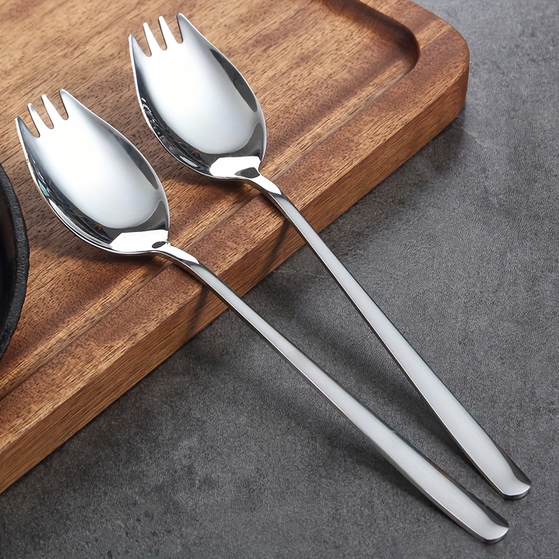 Spork à dessert petite cuillère – fourchette en acier inoxydable