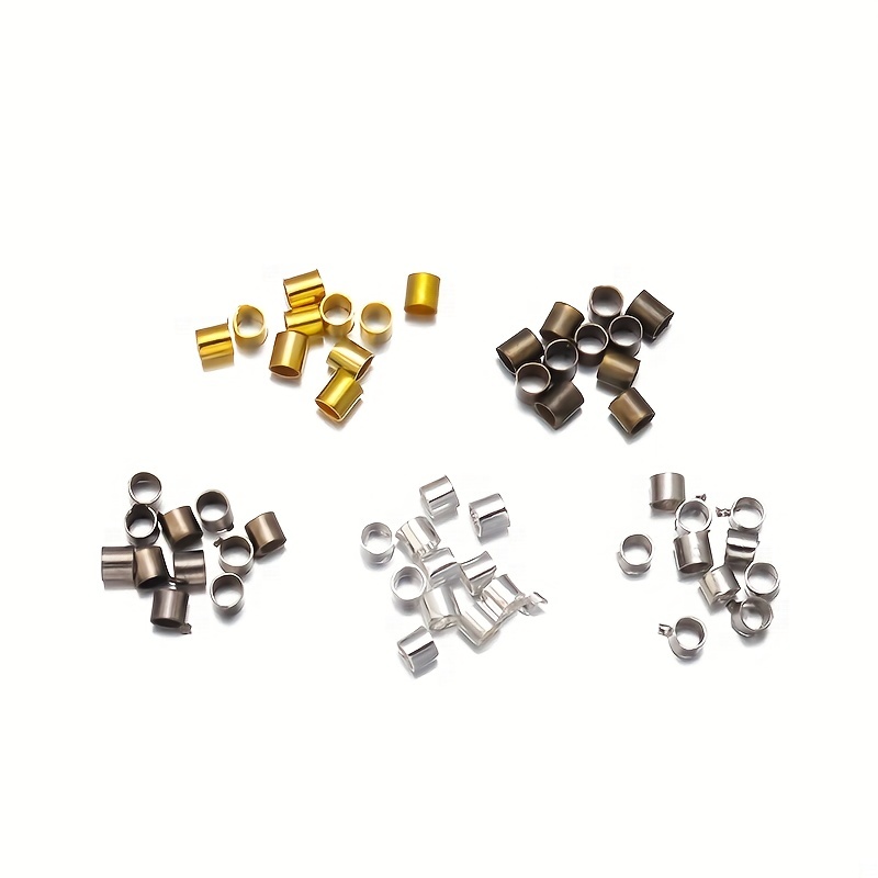 1 Set Brass Crimp Beads Crimp Beads Covers Iron Bead End Tips Knot Covers  Wire Guardian For Jewelry Making Diy Bracelet Necklace - Jewelry Making  Kits - AliExpress