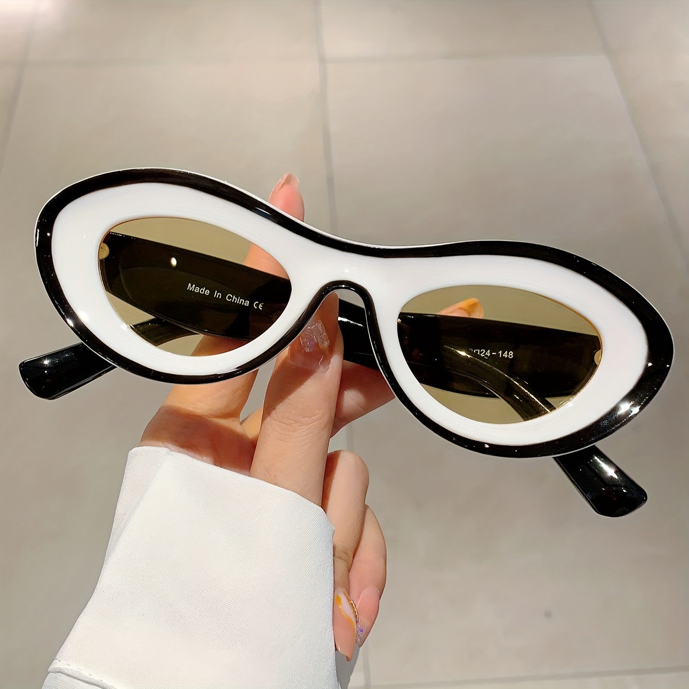 Gafas Sol Forma Ojo Gato Pequeño Moda Y2k Mujer Gafas Esquí - Temu