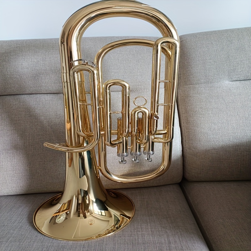 Trompeta de plástico de 34cm para niños, instrumento de viento con 3  Llaves, Juguete Musical, regalo