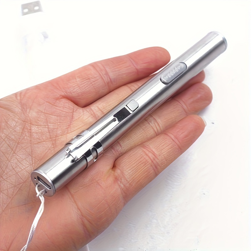 

1pc Mini Penlight Lamp Pocket Led Flashlight, Usb Rechargeable Torch Light