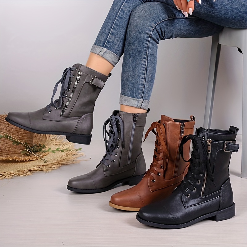 Botas Planas Mujer - Temu