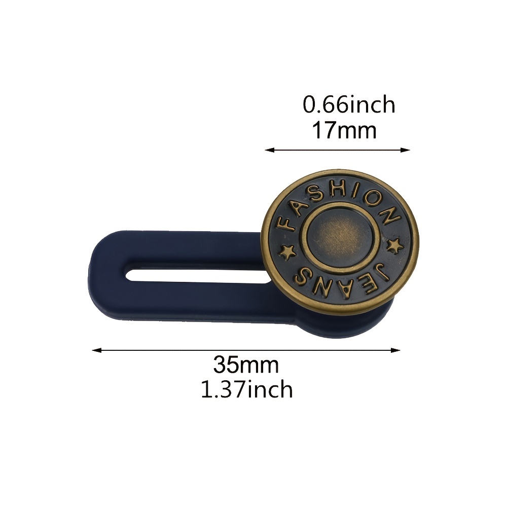 Metal Button Extender For Pants Jeans Free Sewing Adjustable Retractable  Waist Extenders Button Waistband Expander