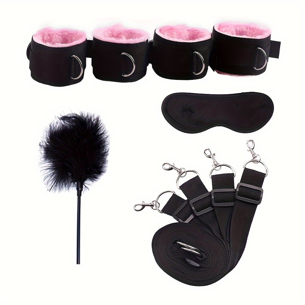 8pcs Conjunto Bondage Bdsm Juegos Eróticos Cama Esposas - Temu