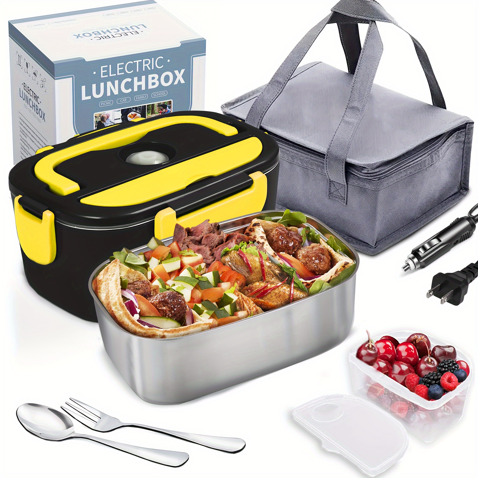 Electric Lunch Box [upgraded], High-power Food Heater, 12v 24v