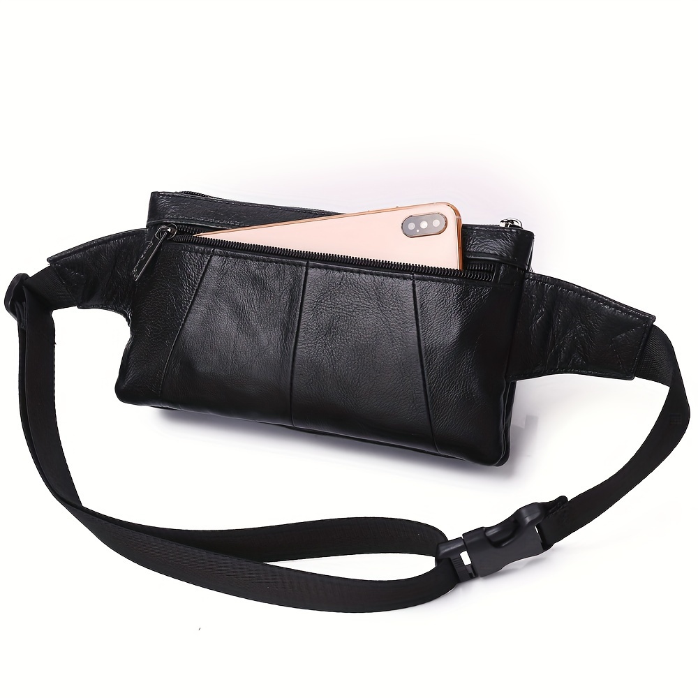 Genuine Cowhide Leather Fanny Pack Waist Bag For Men And Women