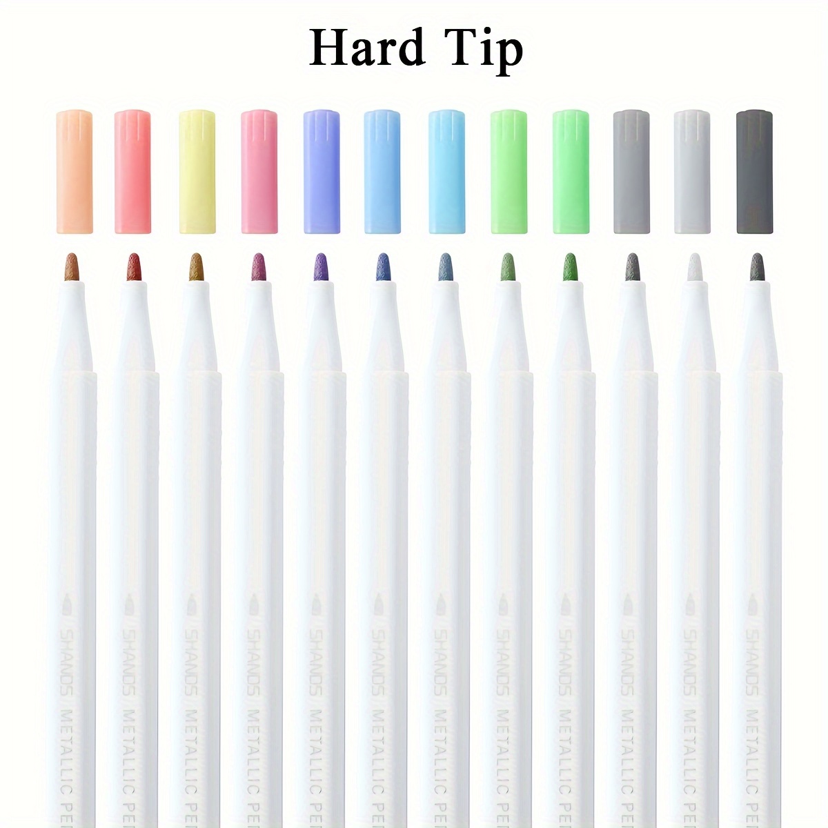 Colors Brush Tip Metallic Marker Pens, Permanent Markers, Waterproof. Great  For Rock Painting, Black Paper, Gift Card, Scrapbook, Photo Album, Glass,  Wood And More. - Temu New Zealand