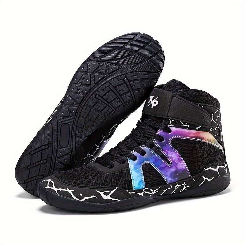 Purple and black hot sale wrestling shoes