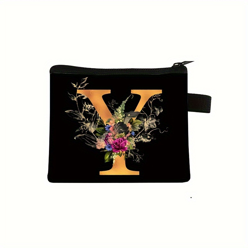 Letter Flower A z Pattern Wallet 26 Letter Flower Double - Temu