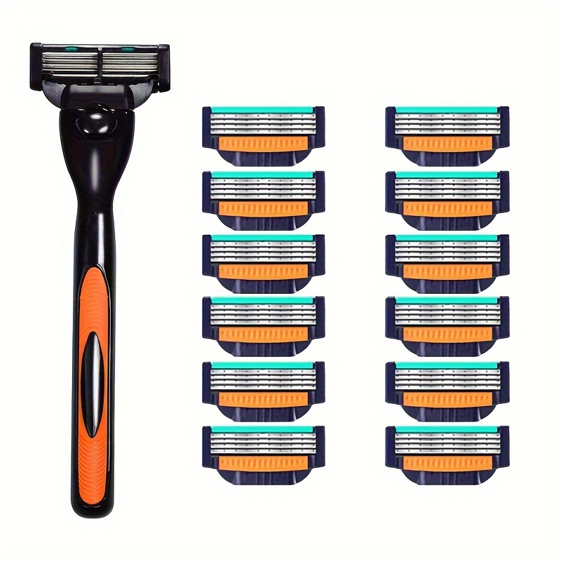 

Classic Orange Black Color Razor, 4-layers Blade Razor, Manual Safety Razor, Shaving Tools, Hair Care Tools Father's Day Gift