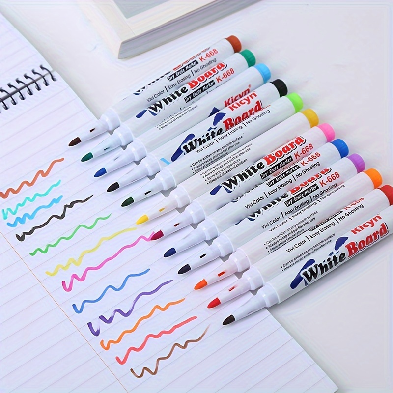 8/12 Colors Magical Water Floating Student Painting Brush Whiteboard Markers  Pen Suspension Kids Educational Painting Pen Toys 