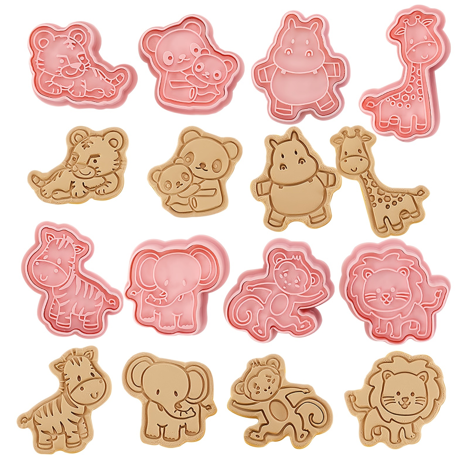 Cartoon Bear Cookie Cutter and Fondant Embosser 3D Cute Animal Little Bear  Shaped Biscuit Cutting Mold DIY Cake Baking Supplies