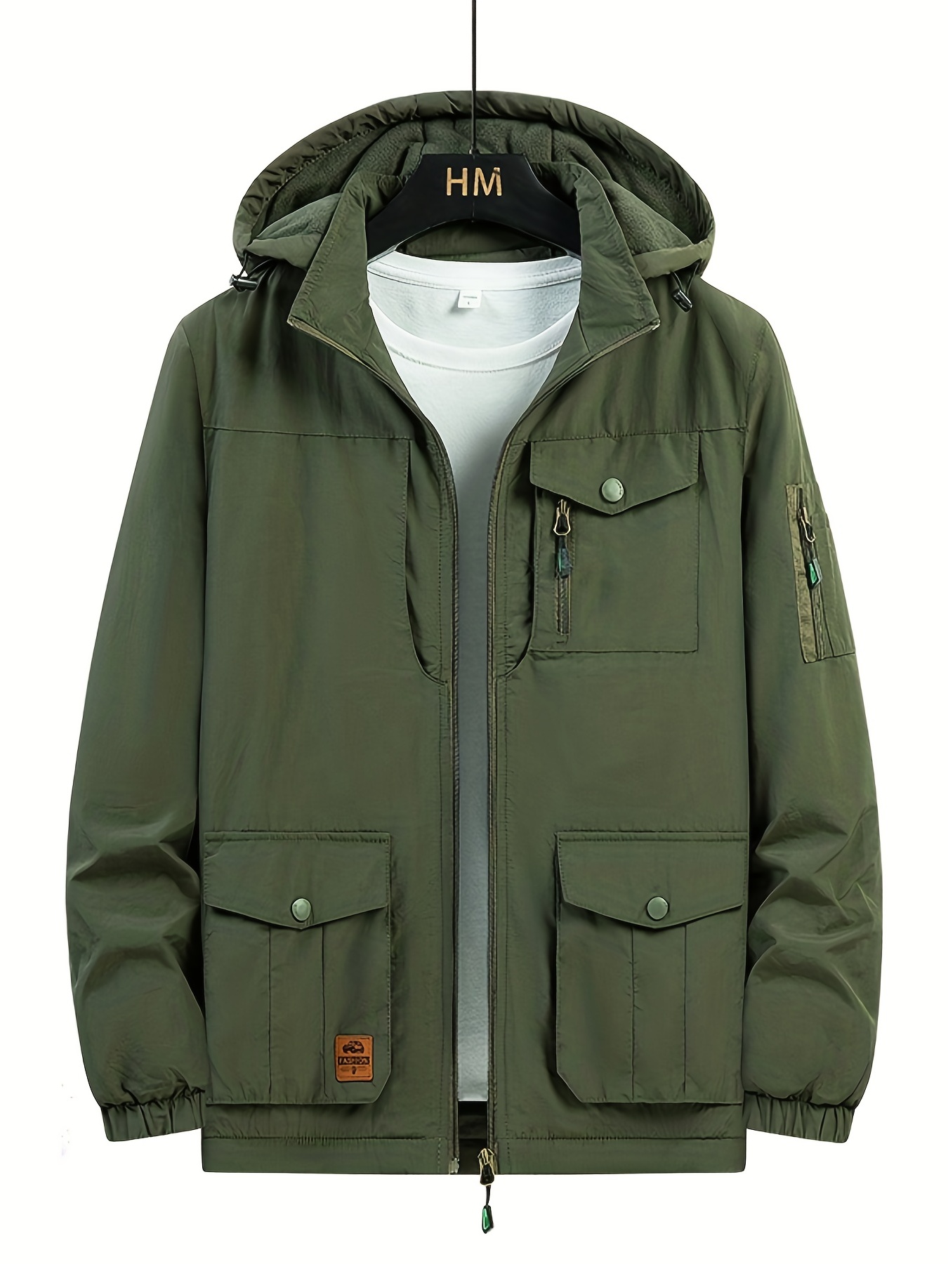 Men's Hooded Jacket, Waterproof & Windproof Comfy Stylish Thermal Coats for Men's Outdoor Activities,Temu