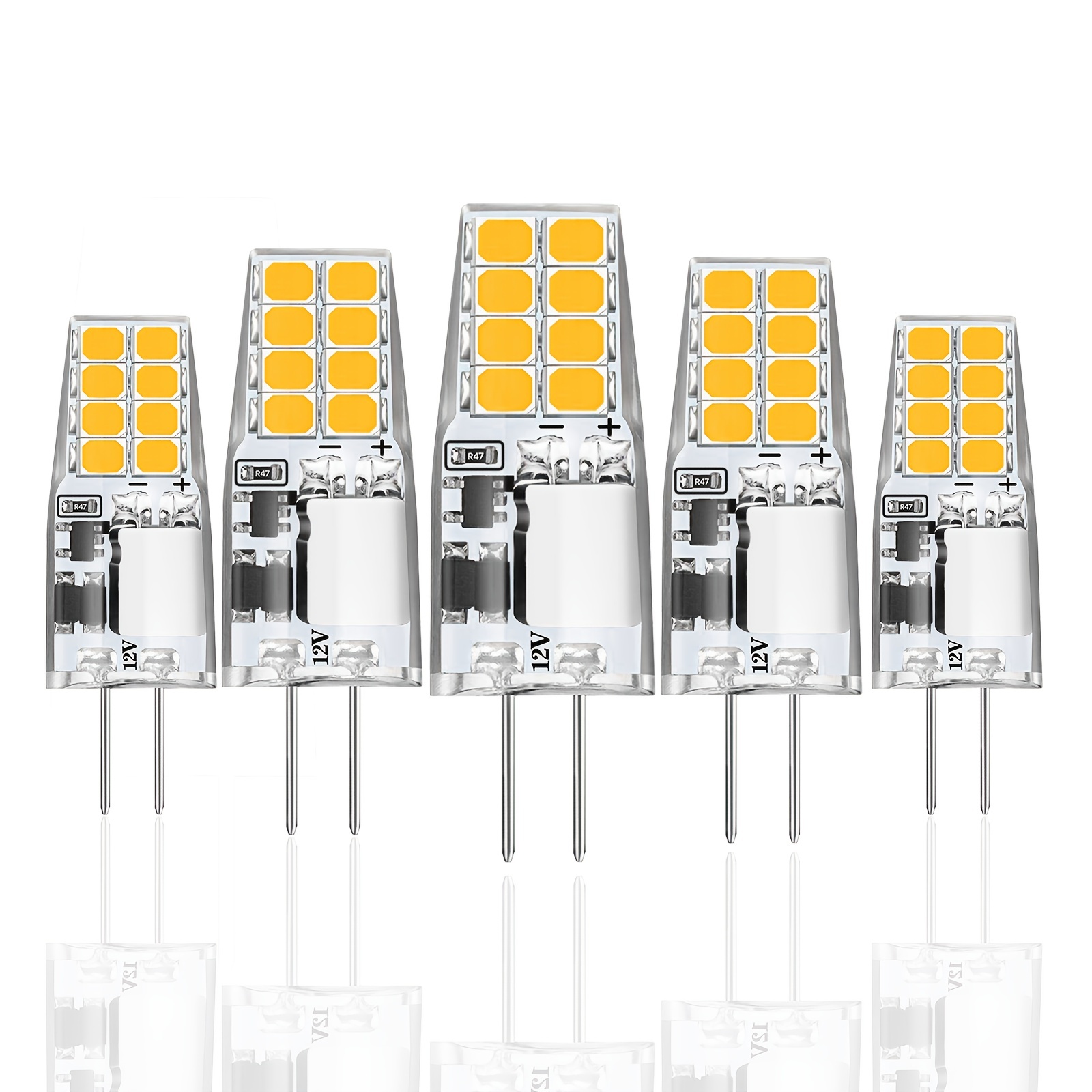5/12 Stück G4 LED Plug-In Glühbirne Superhelle * LED Kleine Glühbirne * für Hängeleuchte Kristalllampe Spiegel Frontleuchte Niedervoltlampe Perle * 12V Kein Stroboskop Mini Kleine Glühbirne