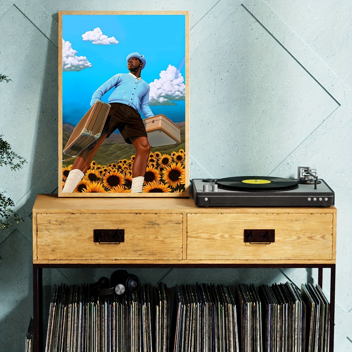 Modern Music Album Cover Art Canvas Painting Living Room - Temu