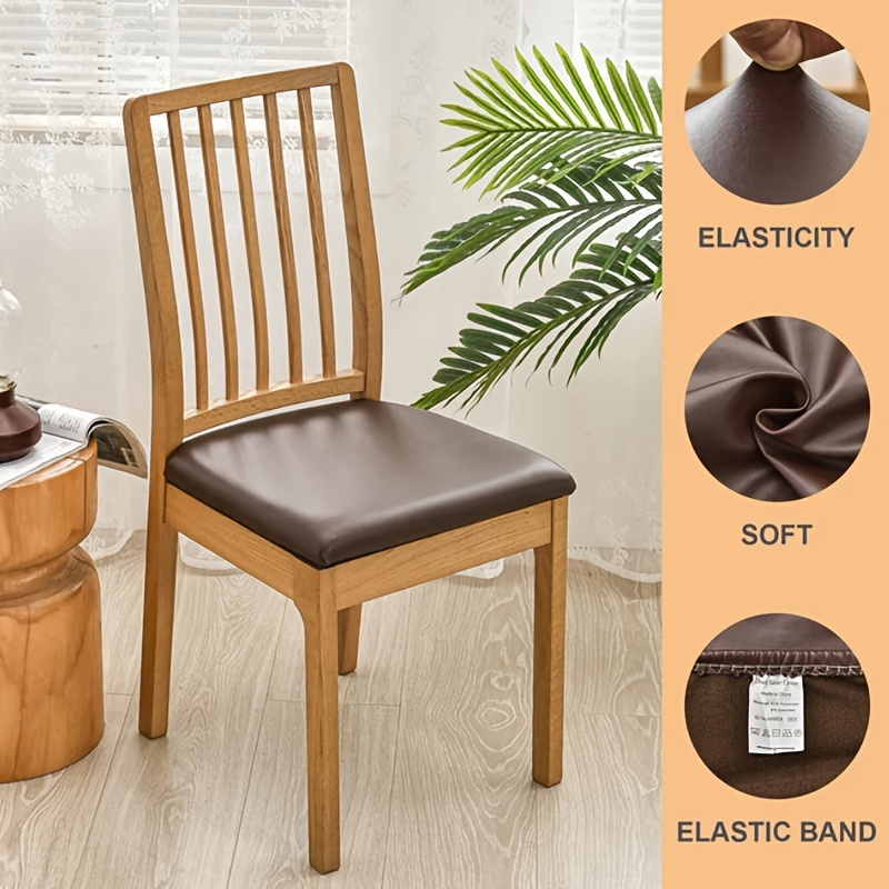 Waterproof Pu Leather Chair Cushion Cover For Cafe Bar - Temu