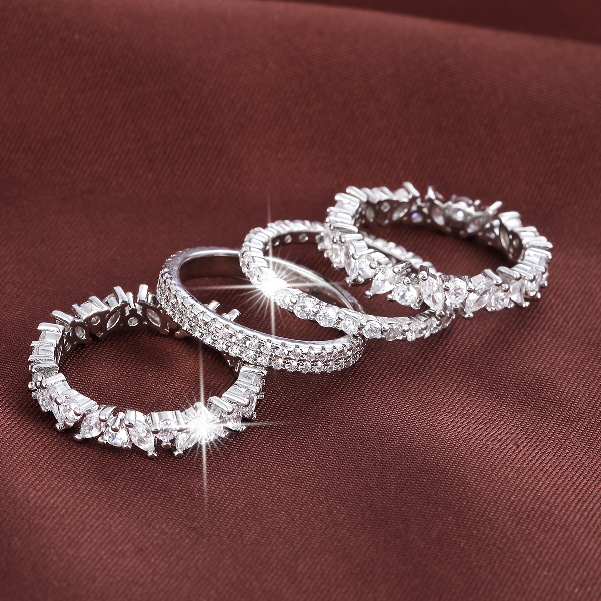 Women's Synthetic Zirconia Ring Set