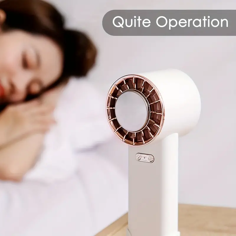 portable cold compress handheld fanpersonal air conditioner cooling fan that blows cold air with ice cooling refrigerating pad semiconductor cooling small personal cooler rechargeable mini desktop fan battery operated 3 speed small hand held fan for home office outdoors travel hiking camping details 6