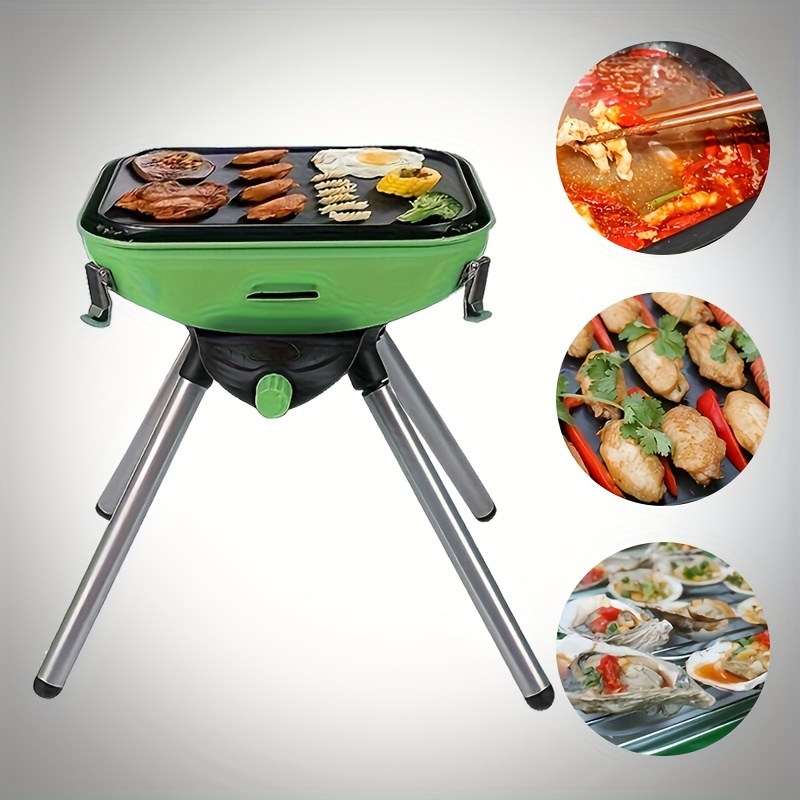 Green Lcd Touch Screen Barbecue Grill Household Smokeless - Temu