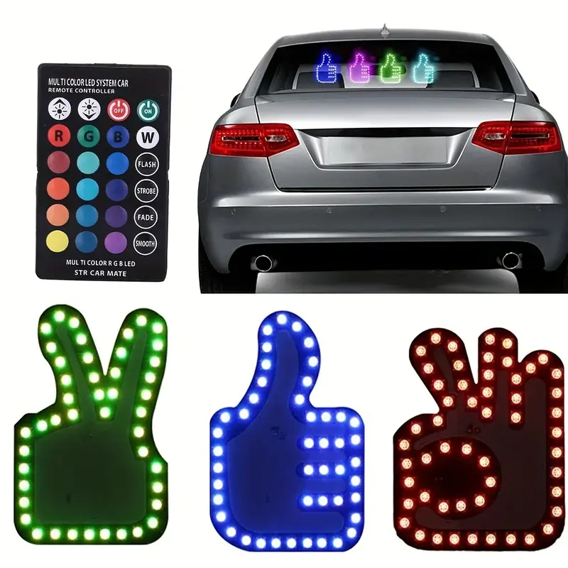 Upgraded Colorful Color Gesture Light Car Light Remote - Temu