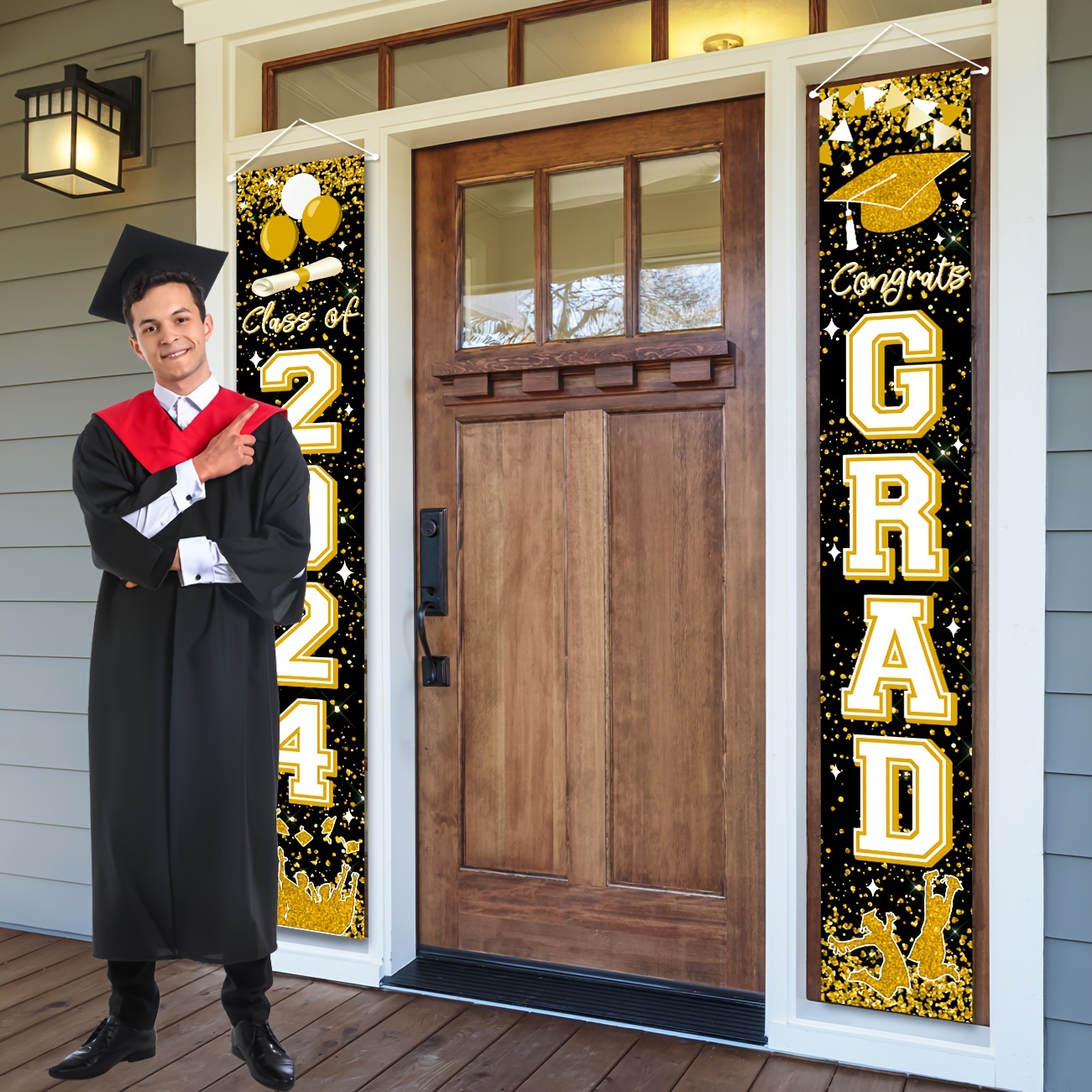 1pc 2024 Graduation Decorations, Class Of 2024 Graduation Banner