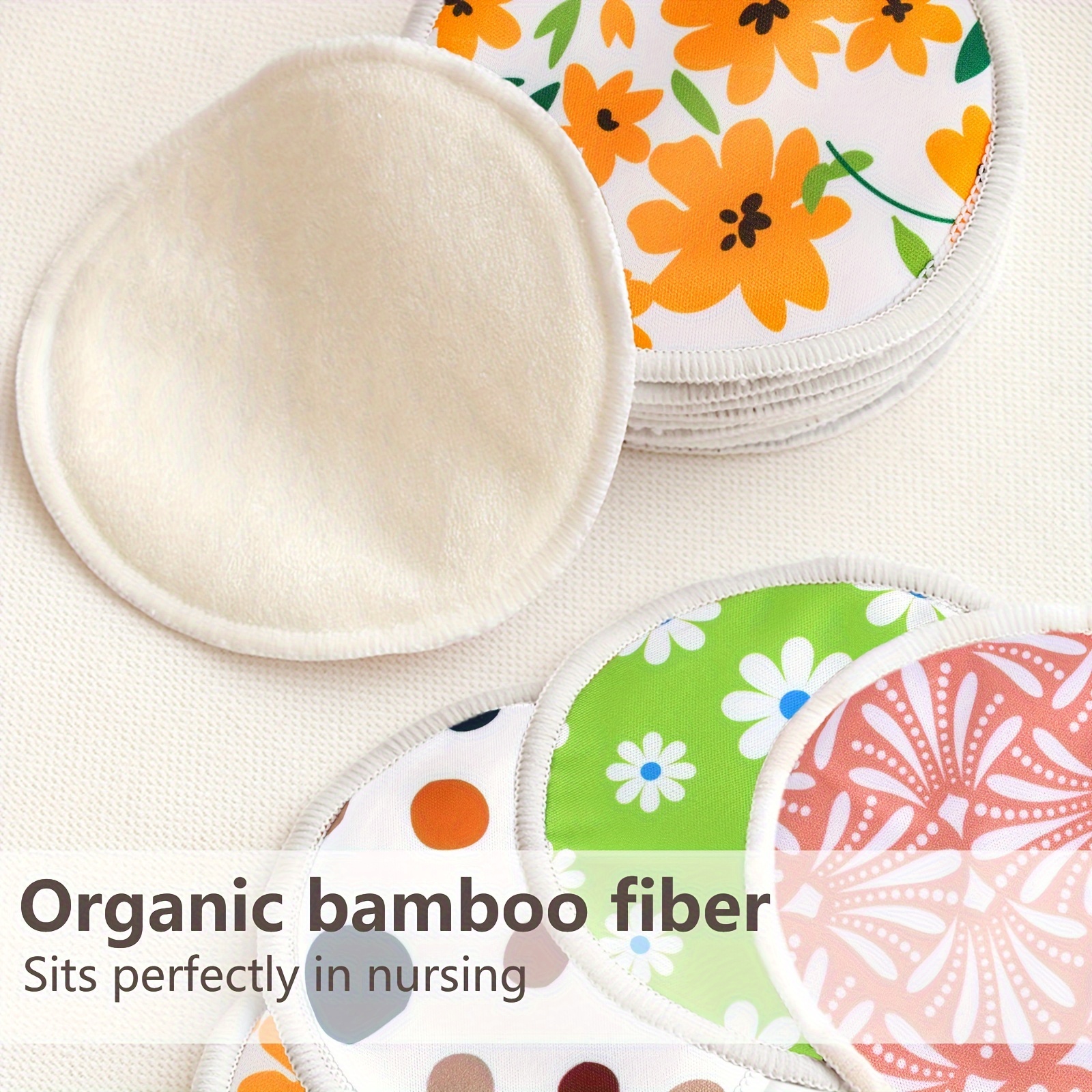  12pcs Bamboo Nursing Breast Pads with Laundry Bag