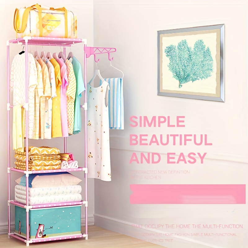 Sturdy Freestanding Storage Shelf Bedroom Closet Entryway Dorm