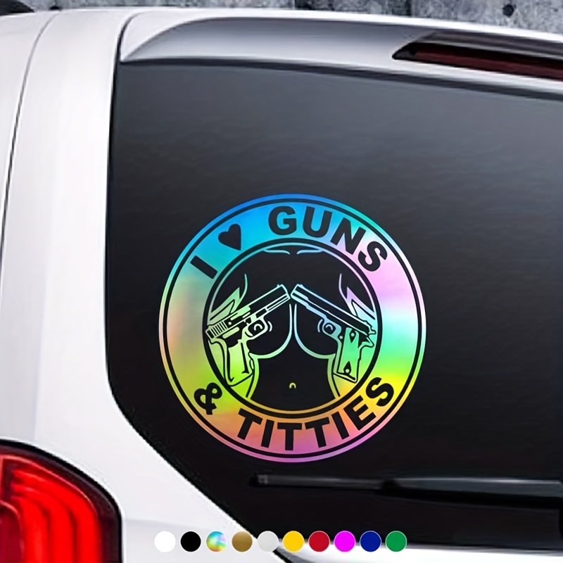 Love Guns Titties Car Stickers Car Body Window Bumper Temu