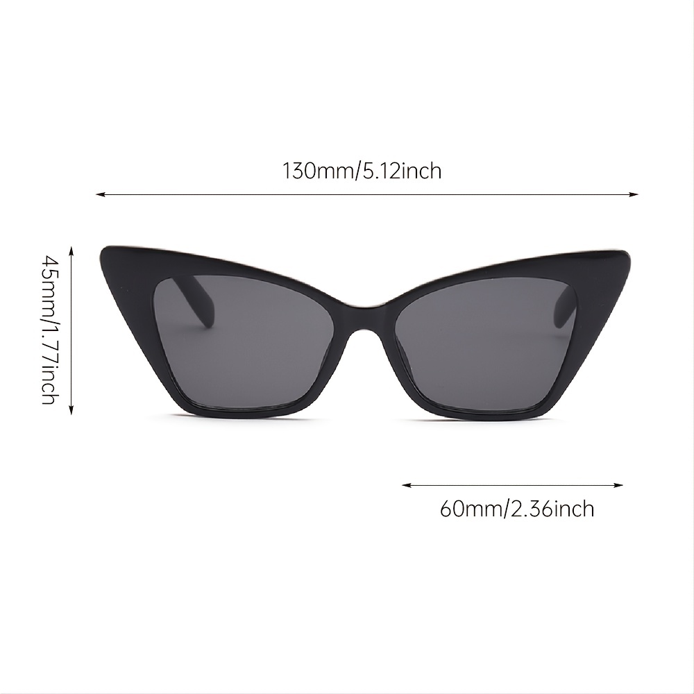Gafas De Sol Para Mujer Con Lentes De Color Gris Oscuro Y Negro, Gafas De  Sol Estilo Ojo De Gato Vintage Para Mujer - Joyería Y Accesorios - Temu