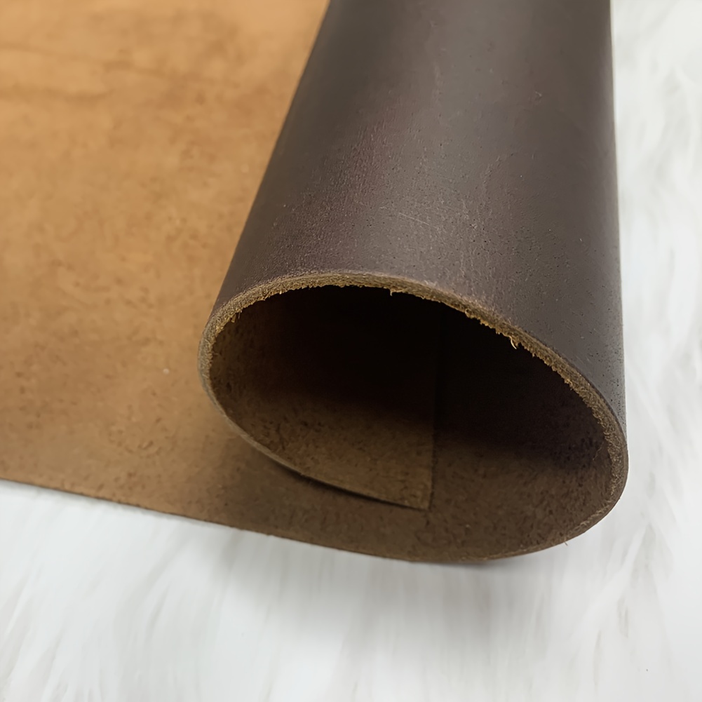 Thick Leather Sheets for Crafts Tooling Leather Square 1.8-2.1mm Full Grain  Leather Pieces Genuine Cowhide Leather for Crafts Sewing Hobby Workshop