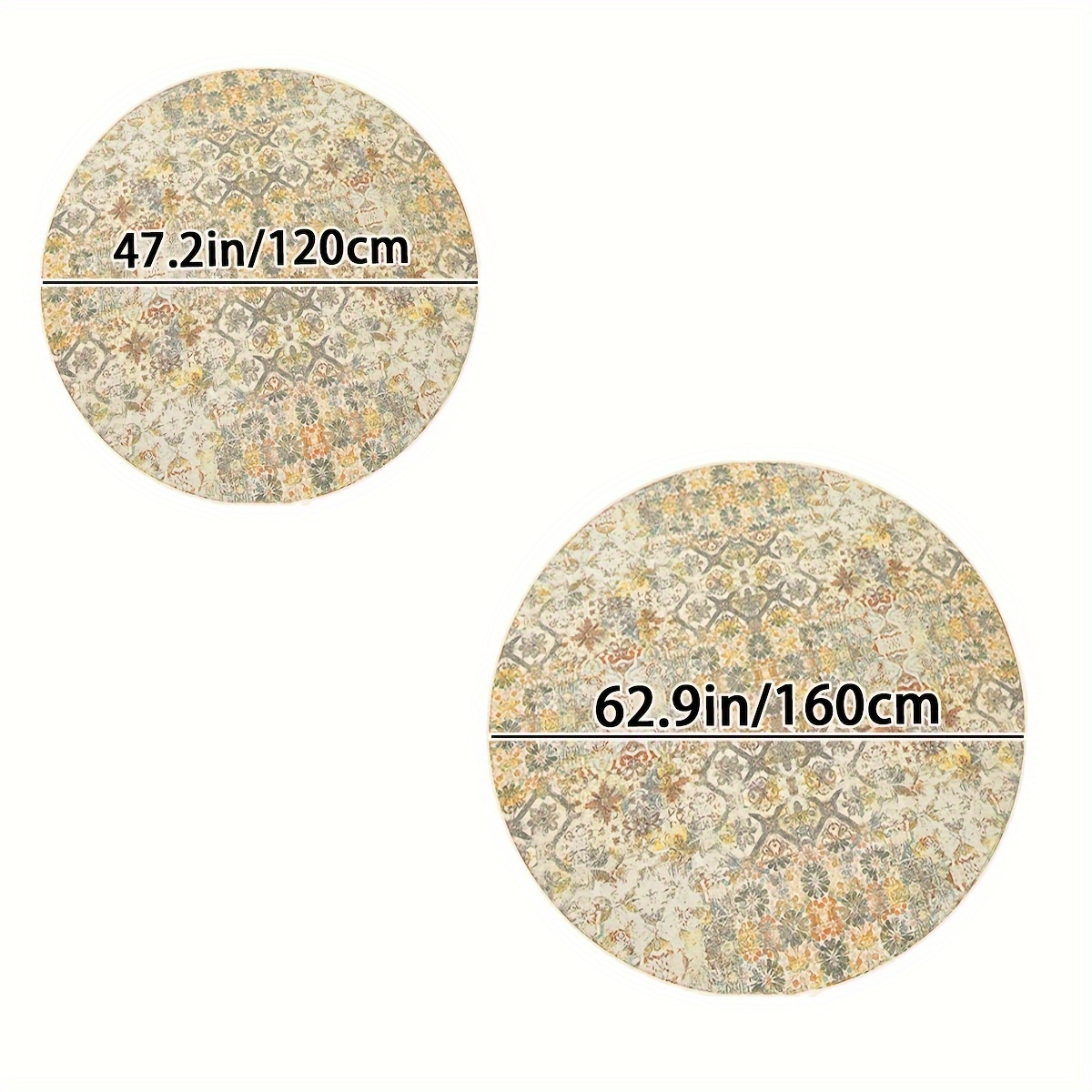 Boho Kitchen Rug Round Soft Carpet Mat Tpr Non slip - Temu