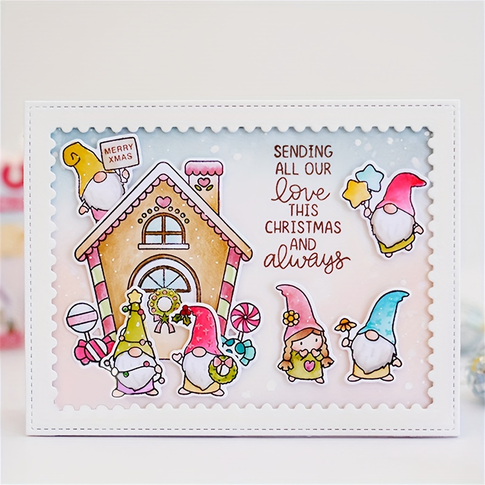 Little Gnome Stamp And Cutting Dies Set Fordiy Greeting - Temu