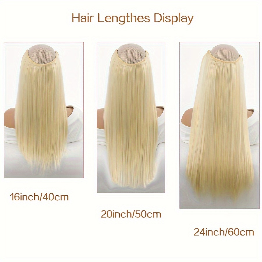 ItBelongs2U 16 Clips Long Straight Synthetic Hair Extensions Clips High Temperature Fiber 2/33#24inch Black 2/33#