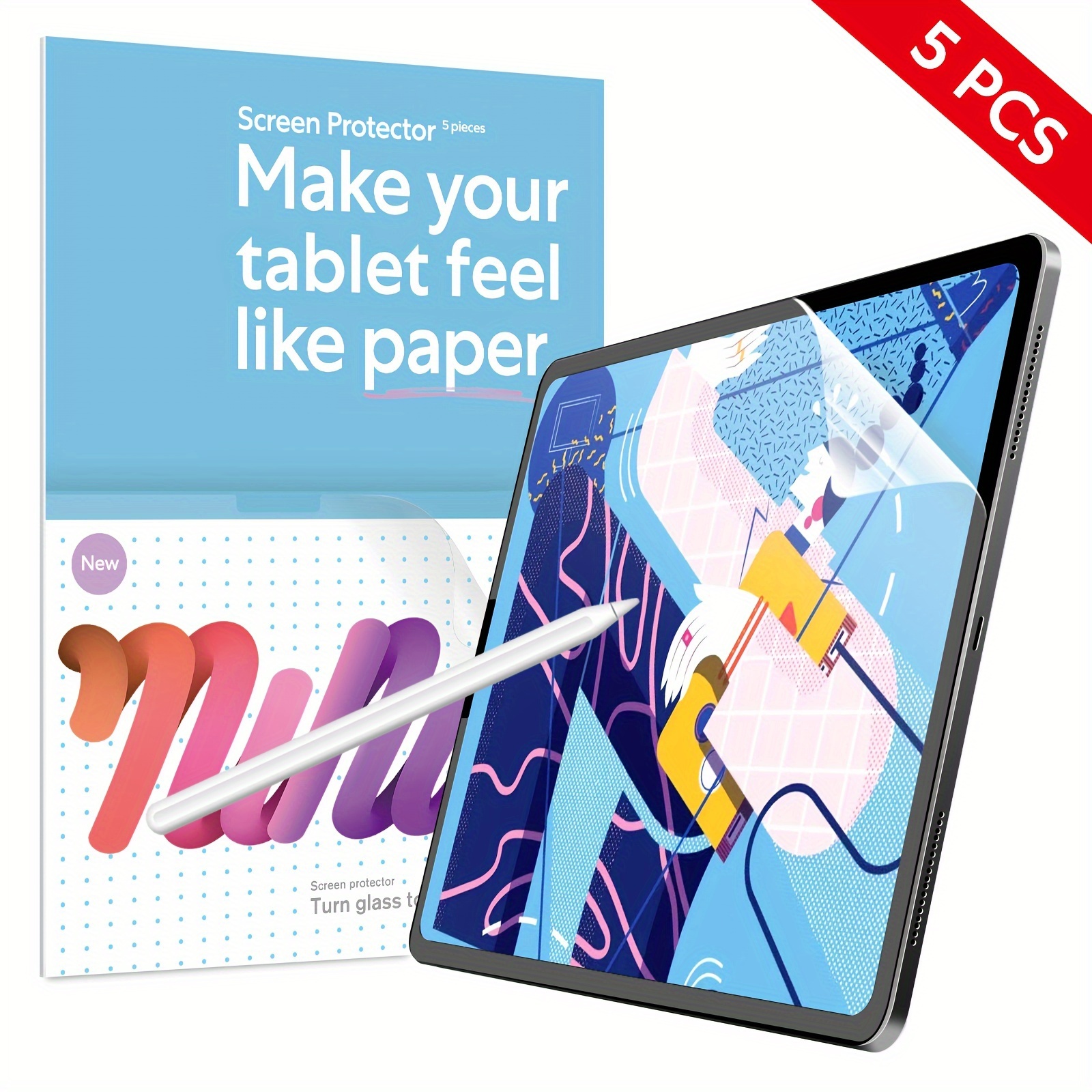 ESR 2 Pack Paperfeel Screen Protector for iPad Air 5/4 (2022/2020)/iPad Pro  11 (2022/2021/2020/2018), Write and Draw Like on Paper, Anti-Scratch with