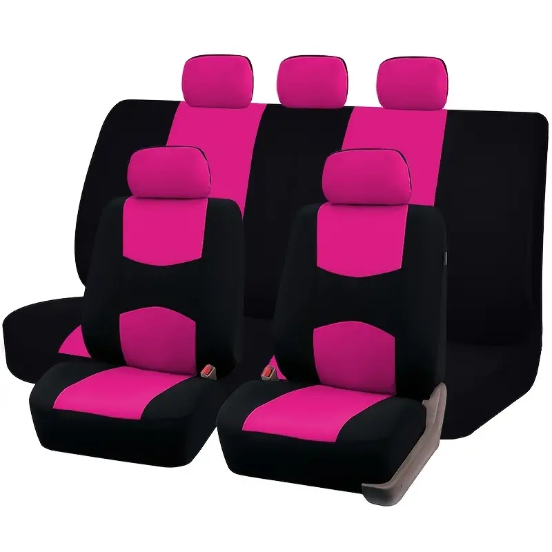 Set Coprisedili Auto Rosa Donne Compatibili Airbag Set 9 Pz. - Temu Italy