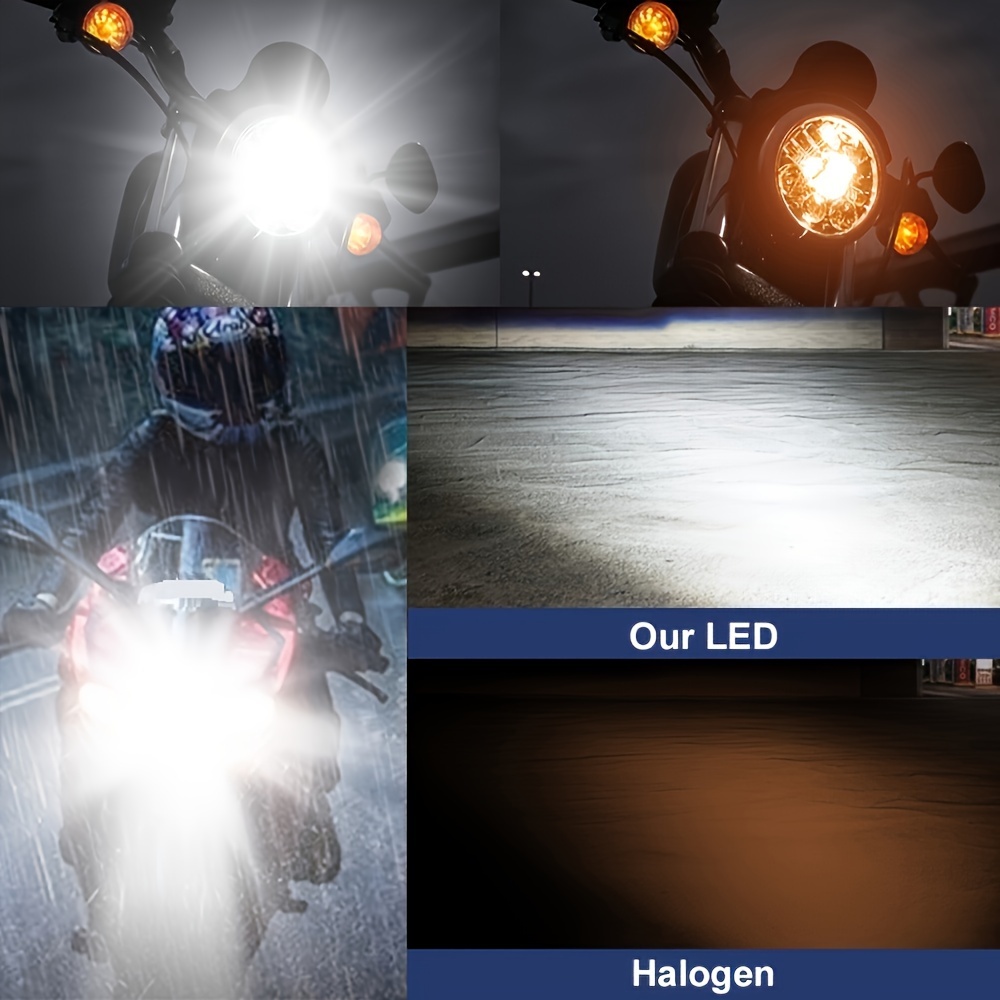 Mega Racer Bombillas LED inalámbricas H4/9003/HB2 – 6500 K luz blanca  diurna, 12 V, 50 W, 12000 lm, chip LED de calidad, impermeable IP68,  paquete de
