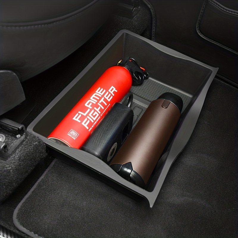 maximize your tesla model y storage with this dual seat storage box