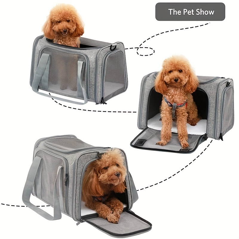 Portable Collapsible Pet Carrier - Soft-sided Travel Bag For Cats And Small  Dogs - Foldable And Shoulder-portable - Ideal For Airline And Car Travel -  Comfortable And Secure Pet Shoulder Bag - Temu