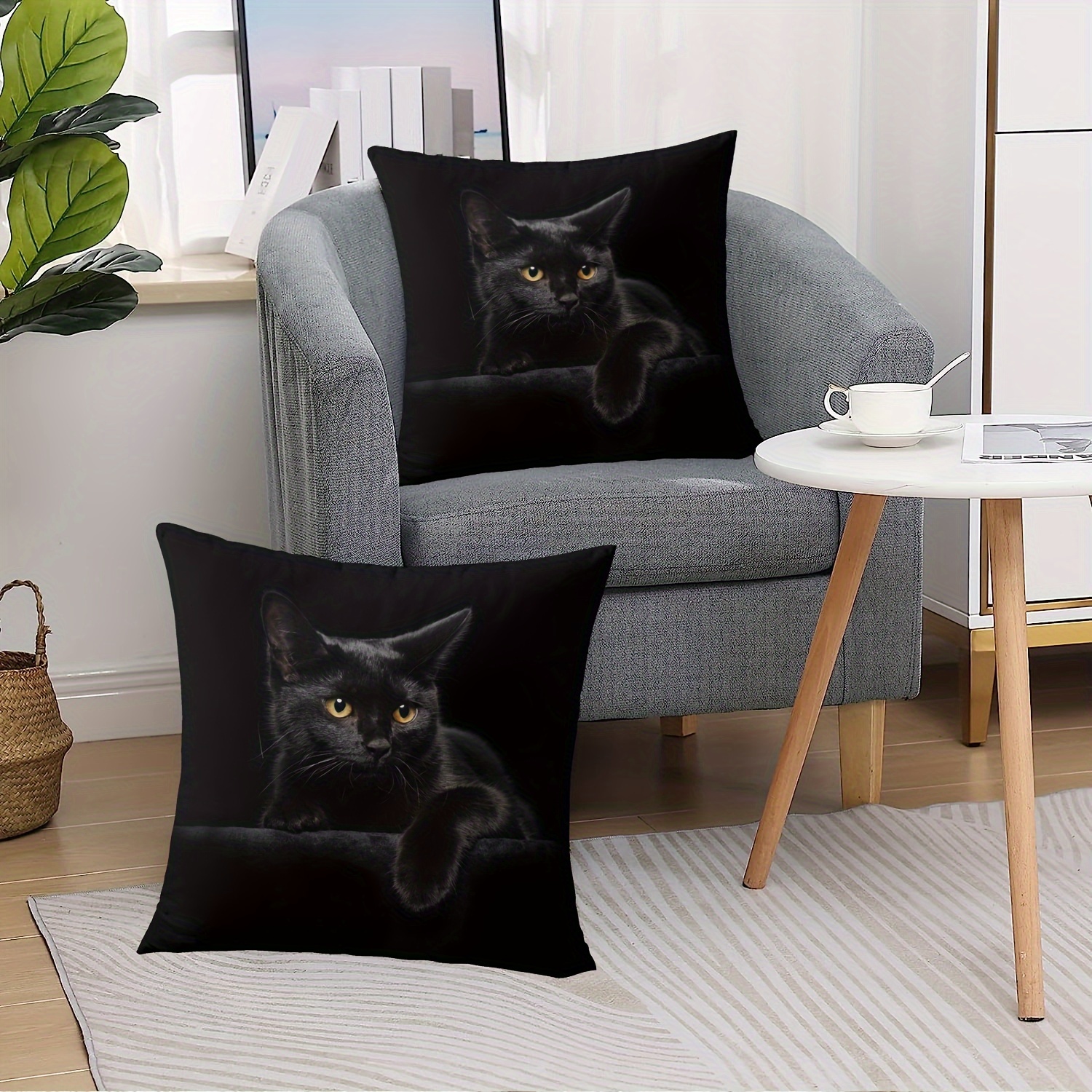 Minimalist cat hot sale pillow