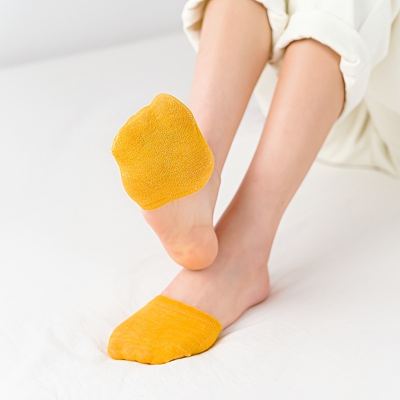 Pangda 6 pares de calcetines de dedo completo para mujer, calcetines de  corte bajo con lengüeta de gel (juego de colores 1), Variado