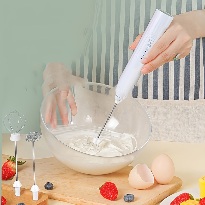 Upgrade Your Kitchen With This Powerful Electric Handheld Blender - Usb  Charging, Stainless Steel Stick, Variable Speeds & Egg Whisk For Smoothies,  Sauces & Puree - Temu